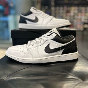 Air Jordan 1 Low White Black Size 13 Men Shoes